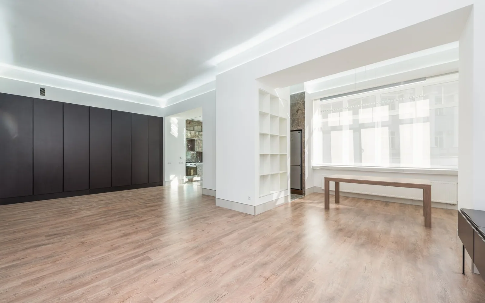 La vivienda después, sin radiadores a la vista